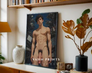 Sexy Anime Guy Poster Digital Modern Printable Wall Art