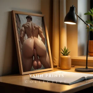 Naked Anime Guy Digital Poster Modern Printable Wall Art