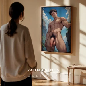 Digital Anime Male Poster Hot Printable Modern Wall Decor