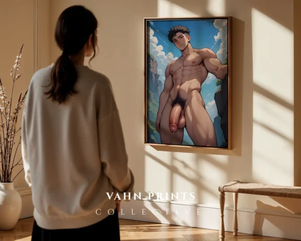 Digital Anime Male Poster Hot Printable Modern Wall Decor