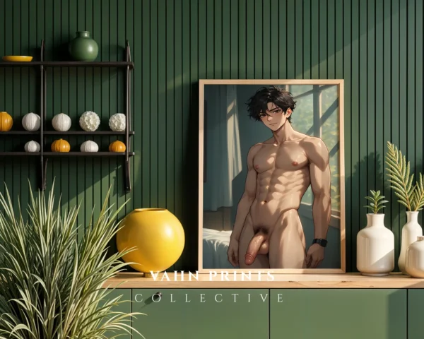Hot Anime Man Wall Art Digital Poster Printable Modern