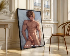 Digital Poster Sexy Anime Man Modern Printable Wall Art