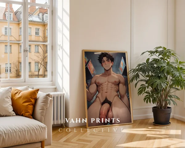 Printable Modern Wall Art Hot Anime Male Digital Poster
