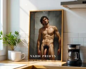 Digital Download Modern Anime Male Poster Naked Printable