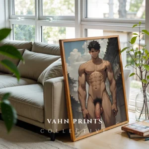 Printable Digital Poster Naked Anime Male Hot Modern Wall