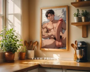 Digital Download Sexy Anime Guy Poster Modern Printable Art