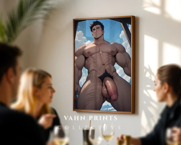 Hot Anime Man Wall Poster Printable Digital Modern Decor