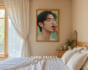 Modern Digital Poster Hot Anime Guy Printable Wall Art