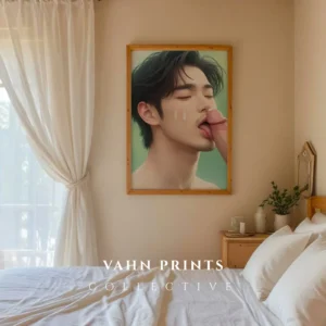 Modern Digital Poster Hot Anime Guy Printable Wall Art