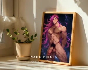 Digital Poster Printable Modern Anime Man Nude Hot Wall Art