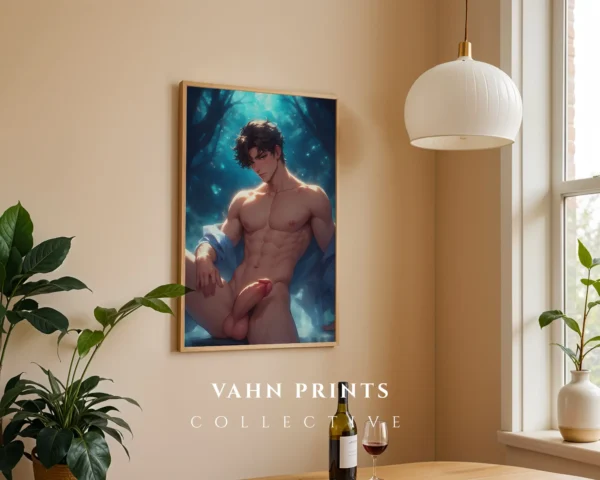 Printable Anime Male Poster Digital Hot Modern Wall Decor