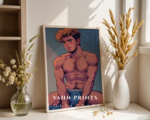 Digital Download Naked Anime Male Poster Modern Printable