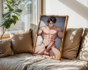 Printable Digital Poster Sexy Anime Male Modern Wall Art