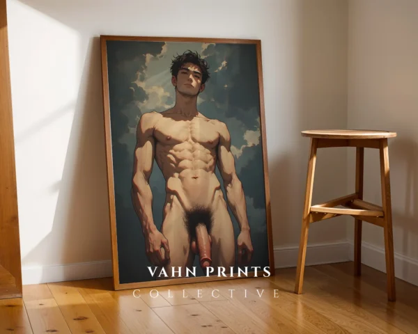 Modern Wall Art Printable Hot Anime Man Digital Poster