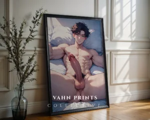 Sexy Anime Guy Poster Digital Printable Modern Wall Art