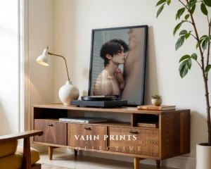 Printable Digital Poster Naked Anime Man Modern Wall Art