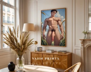 Modern Wall Art Sexy Anime Guy Printable Digital Poster