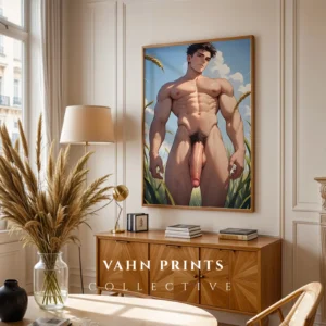 Modern Wall Art Sexy Anime Guy Printable Digital Poster