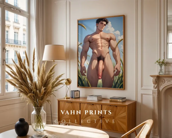 Modern Wall Art Sexy Anime Guy Printable Digital Poster