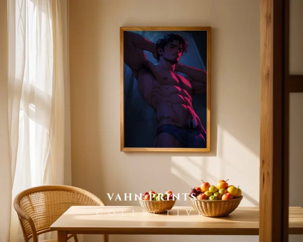Hot Anime Male Poster Digital Printable Modern Wall Art