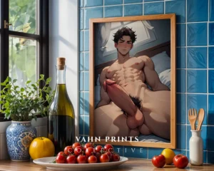 Hot Anime Guy Wall Art Digital Poster Modern Printable