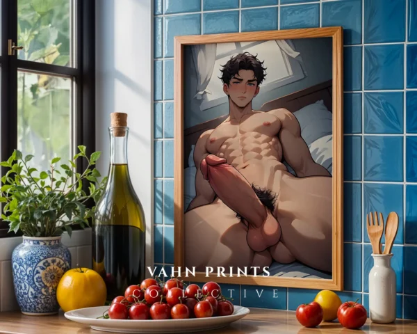 Hot Anime Guy Wall Art Digital Poster Modern Printable