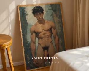 Modern Digital Anime Man Poster Hot Printable Wall Art