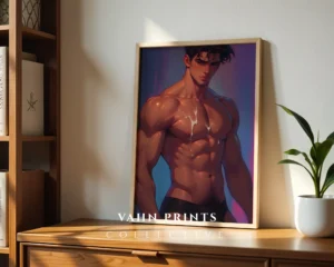 Hot Anime Male Wall Poster Digital Printable Modern Decor