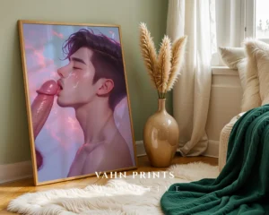 Printable Wall Art Naked Anime Male Digital Modern Poster