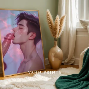 Printable Wall Art Naked Anime Male Digital Modern Poster