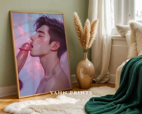 Printable Wall Art Naked Anime Male Digital Modern Poster