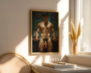 Digital Poster Sexy Anime Guy Modern Printable Wall Art