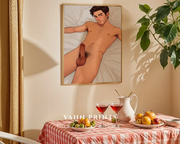 Sexy Anime Man Digital Poster Printable Modern Wall Art