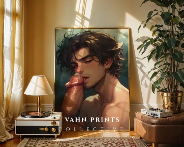 Printable Wall Art Naked Anime Male Digital Modern Poster