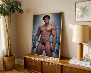 Digital Poster Anime Male Hot Printable Modern Wall Art