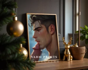 Digital Poster Naked Anime Guy Printable Modern Wall Art