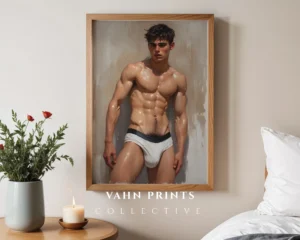 Digital Download Sexy Anime Man Poster Printable Modern Wall