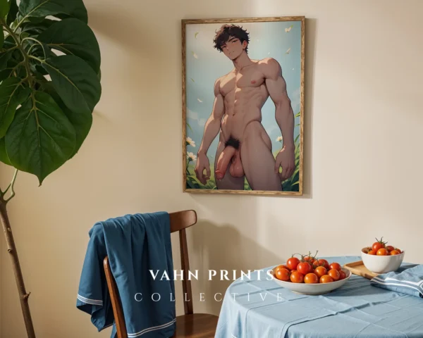 Hot Anime Male Poster Printable Digital Modern Wall Decor