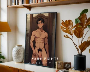 Digital Poster Erotic Anime Male Printable Wall Art Modern