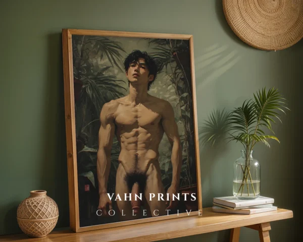 Printable Erotic Anime Man Poster Digital Modern Wall Art