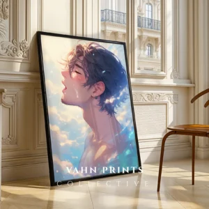 Printable Modern Wall Art Erotic Anime Man Digital Poster