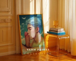 Printable Erotic Anime Male Wall Art Digital Modern Poster