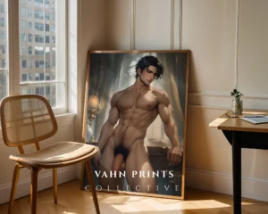 Printable Hot Anime Male Poster Digital Modern Wall Art