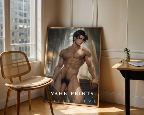 Printable Hot Anime Male Poster Digital Modern Wall Art