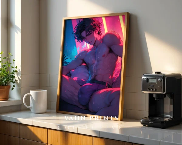 Printable Wall Art Hot Anime Man Digital Modern Poster