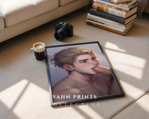 Digital Poster Naked Anime Male Printable Modern Wall Art