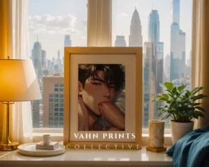 Printable Modern Wall Art Sexy Anime Guy Digital Poster