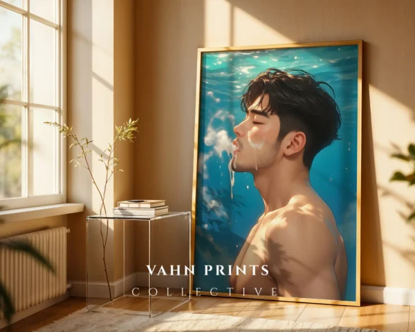 Printable Wall Art Naked Anime Man Digital Modern Poster