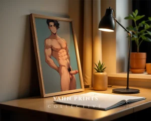 Digital Poster Hot Anime Male Printable Modern Wall Art