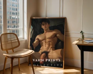 Modern Wall Poster Sexy Anime Guy Digital Printable Art